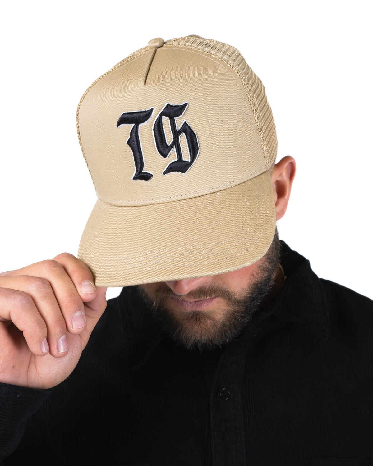 Traditional TS Icon Trucker Hat - Tan/Black
